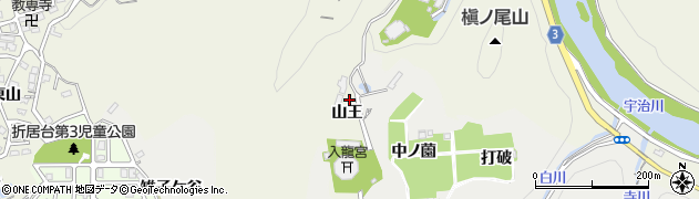 京都府宇治市宇治山王周辺の地図