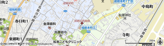 成岩公民館前周辺の地図
