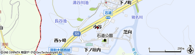 兵庫県川西市石道（小谷）周辺の地図