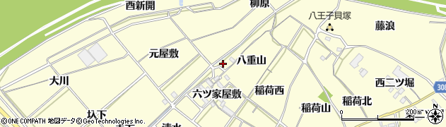 愛知県西尾市上町（北屋敷）周辺の地図