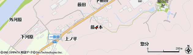 愛知県新城市庭野（藤ノ本）周辺の地図