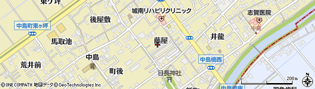 愛知県岡崎市中島町周辺の地図