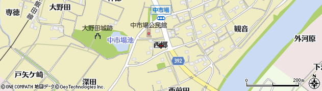愛知県新城市野田西郷周辺の地図
