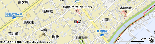 愛知県岡崎市中島町（藤屋）周辺の地図