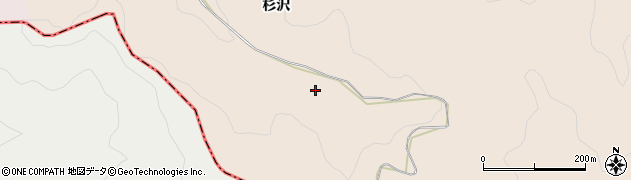 愛知県岡崎市上衣文町杉沢周辺の地図