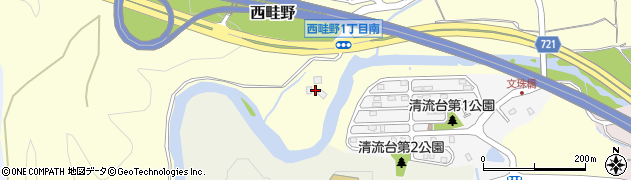 兵庫県川西市西畦野（八幡尻）周辺の地図