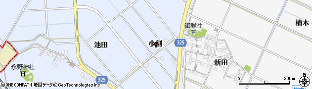 愛知県額田郡幸田町永野小割周辺の地図