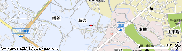 愛知県新城市川田（堀合）周辺の地図