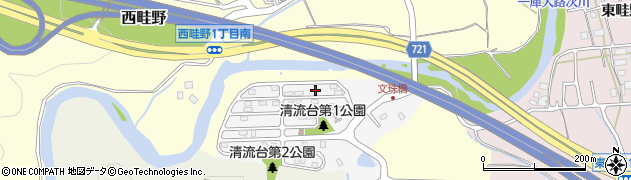 兵庫県川西市清流台10周辺の地図
