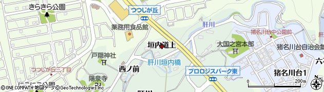 兵庫県川辺郡猪名川町肝川垣内道上周辺の地図