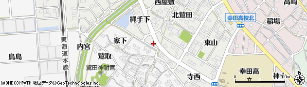 愛知県額田郡幸田町相見縄手下30周辺の地図