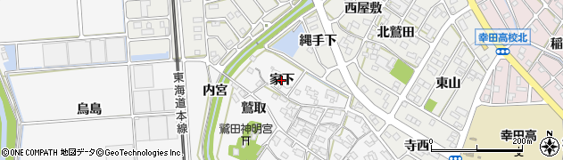 愛知県幸田町（額田郡）菱池（家下）周辺の地図