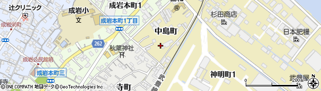愛知県半田市中島町周辺の地図