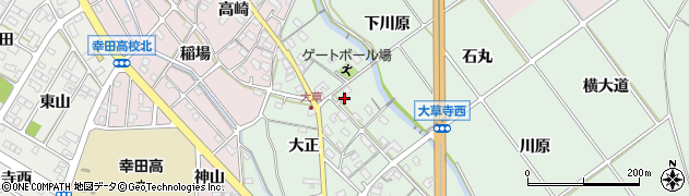 愛知県額田郡幸田町大草下周辺の地図
