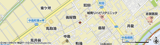 愛知県岡崎市中島町後屋敷10周辺の地図