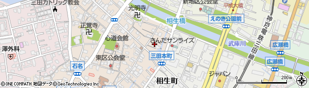 兵庫県三田市三田町5周辺の地図