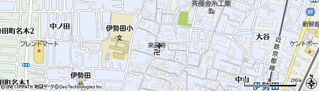 京都府宇治市伊勢田町毛語周辺の地図