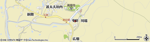 兵庫県宝塚市玉瀬（平田）周辺の地図