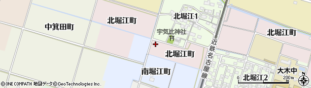 三重県鈴鹿市北堀江町周辺の地図