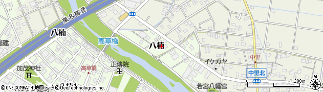 静岡県焼津市八楠周辺の地図