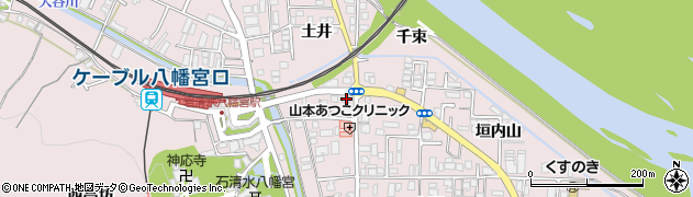京都府八幡市八幡土井36周辺の地図