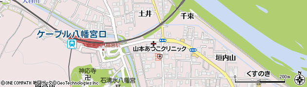 京都府八幡市八幡土井33周辺の地図