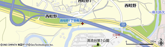 兵庫県川西市西畦野（井戸）周辺の地図