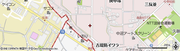 京都府久世郡久御山町島田イワラ周辺の地図