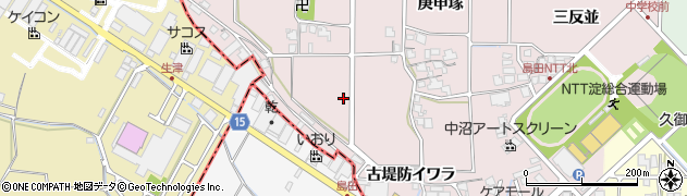 京都府久御山町（久世郡）島田（イワラ）周辺の地図