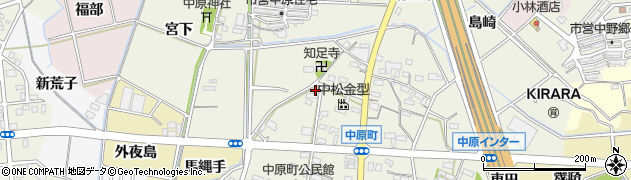 愛知県西尾市中原町荒子80周辺の地図
