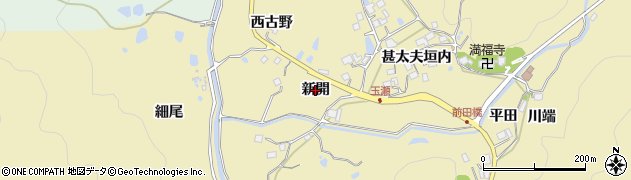 兵庫県宝塚市玉瀬（新開）周辺の地図