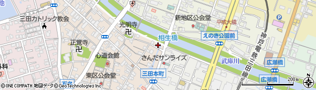 兵庫県三田市三田町1周辺の地図