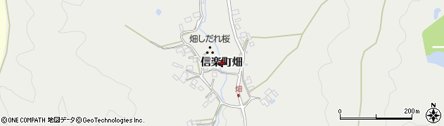 滋賀県甲賀市信楽町畑周辺の地図