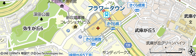 おさきクリーニングセンター　フローラ店周辺の地図