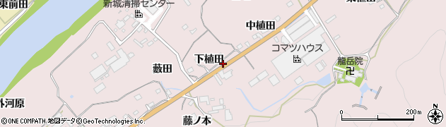 愛知県新城市庭野下植田10周辺の地図