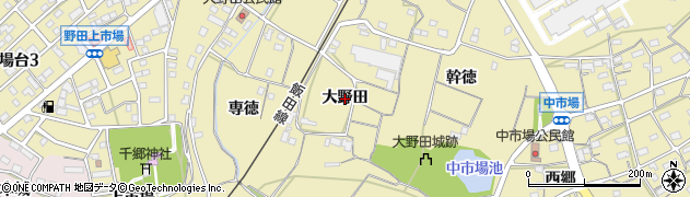 愛知県新城市野田（大野田）周辺の地図