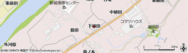 愛知県新城市庭野（下植田）周辺の地図