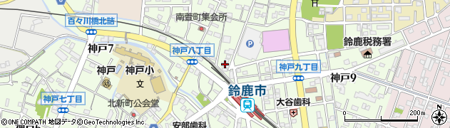 日本経済新聞　神戸北部専売長野新聞舗周辺の地図