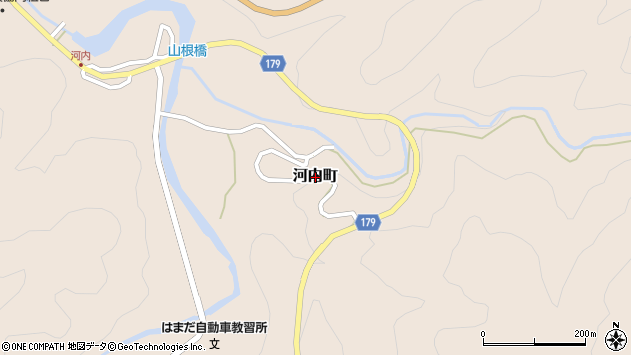 〒697-0012 島根県浜田市河内町の地図