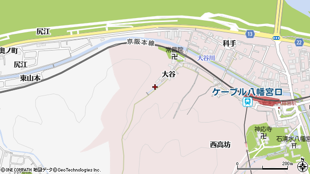 〒614-8006 京都府八幡市八幡大谷の地図