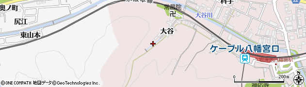 京都府八幡市八幡（大谷）周辺の地図