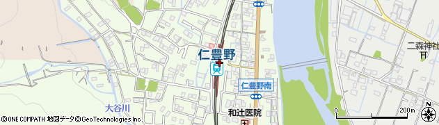 仁豊野駅周辺の地図