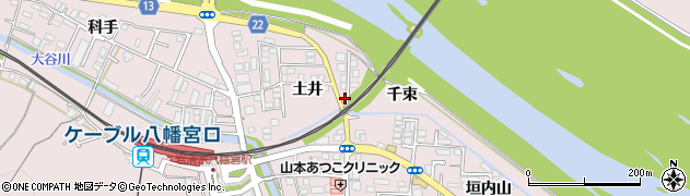 京都府八幡市八幡土井18周辺の地図