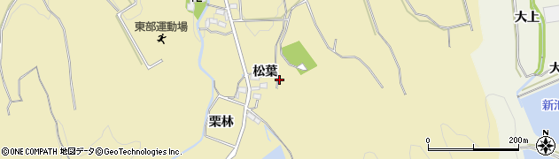 愛知県岡崎市桑谷町（松葉）周辺の地図