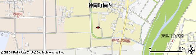 兵庫県たつの市神岡町横内周辺の地図