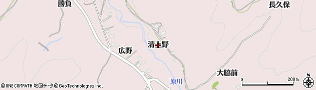 愛知県新城市庭野（清上野）周辺の地図