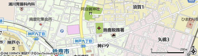 鈴鹿児童公園周辺の地図