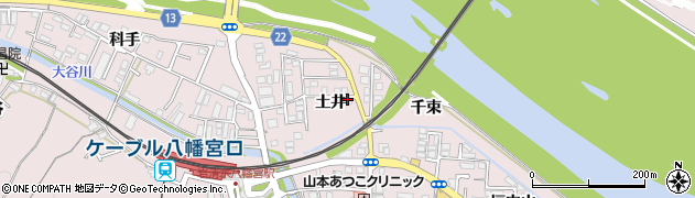 京都府八幡市八幡土井4周辺の地図