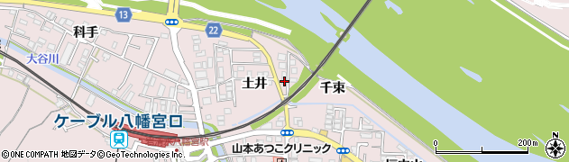 京都府八幡市八幡土井7周辺の地図