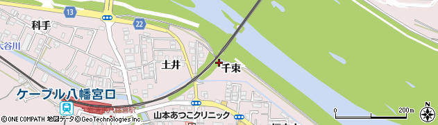 京都府八幡市八幡（千束）周辺の地図